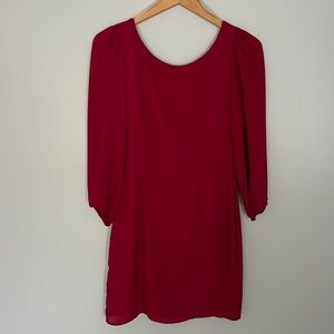 Coco Love Burgundy Zipper Back Dress
